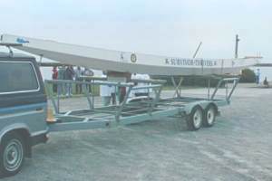 Boat on trailer