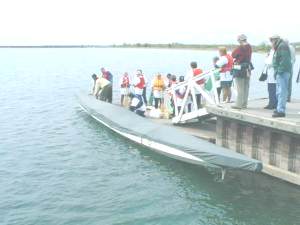 Boat showing cover